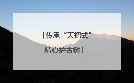 传承“天把式” 精心护古树