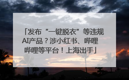 发布“一键脱衣”等违规AI产品？涉小红书、哔哩哔哩等平台！上海出手