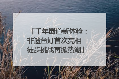千年蜀道新体验：非遗鱼灯首次亮相 徒步挑战再掀热潮