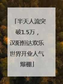 半天人流突破1.5万，汉阳恒达欢乐世界开业人气爆棚
