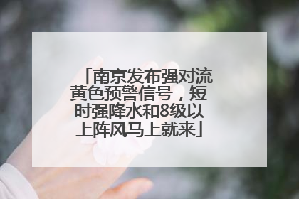 南京发布强对流黄色预警信号，短时强降水和8级以上阵风马上就来
