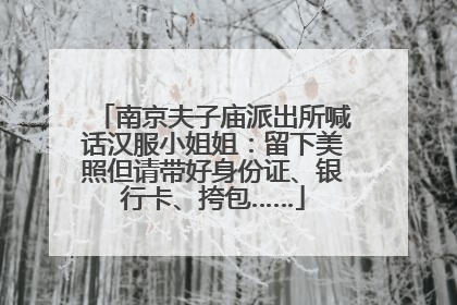 南京夫子庙派出所喊话汉服小姐姐：留下美照但请带好身份证、银行卡、挎包……