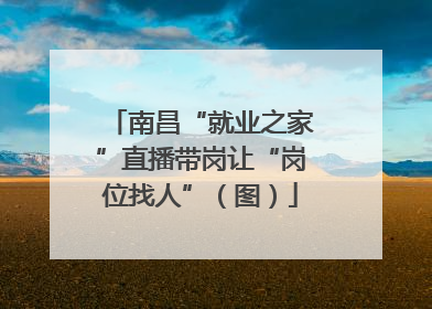 南昌“就业之家”直播带岗让“岗位找人”（图）