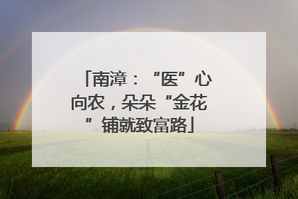 南漳：“医”心向农，朵朵“金花”铺就致富路