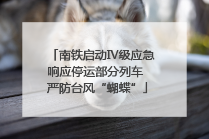 南铁启动Ⅳ级应急响应停运部分列车 严防台风“蝴蝶”