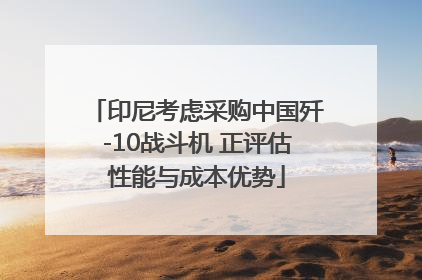 印尼考虑采购中国歼-10战斗机 正评估性能与成本优势