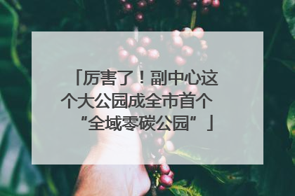 厉害了！副中心这个大公园成全市首个“全域零碳公园”