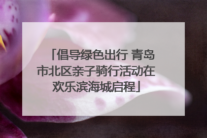 倡导绿色出行 青岛市北区亲子骑行活动在欢乐滨海城启程