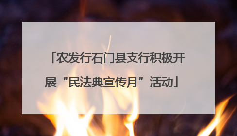 农发行石门县支行积极开展“民法典宣传月”活动