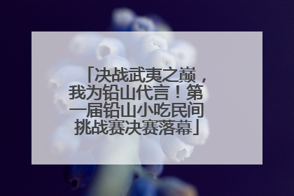 决战武夷之巅，我为铅山代言！第一届铅山小吃民间挑战赛决赛落幕
