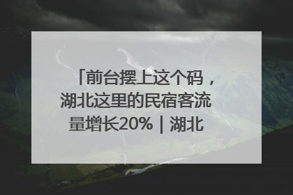 前台摆上这个码，湖北这里的民宿客流量增长20%｜湖北市场监管所的故事