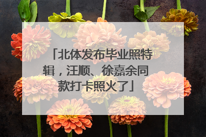 北体发布毕业照特辑，汪顺、徐嘉余同款打卡照火了