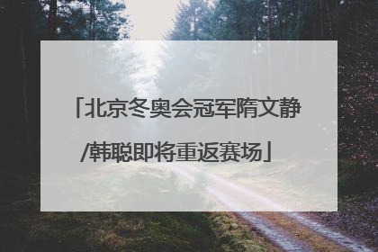 北京冬奥会冠军隋文静/韩聪即将重返赛场