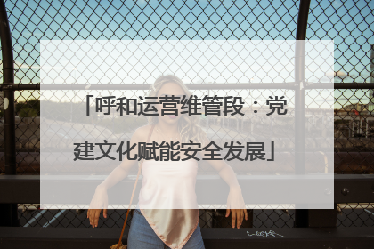 呼和运营维管段：党建文化赋能安全发展