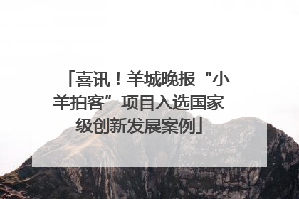 喜讯！羊城晚报“小羊拍客”项目入选国家级创新发展案例