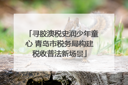 寻胶澳税史润少年童心 青岛市税务局构建税收普法新场景