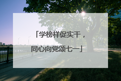学榜样促实干，同心向党颂七一