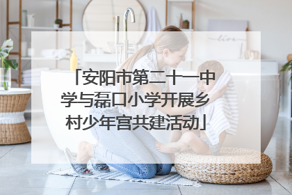 安阳市第二十一中学与磊口小学开展乡村少年宫共建活动