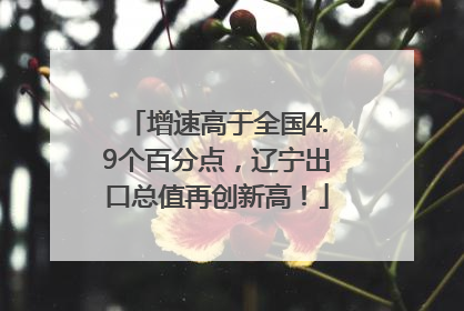 增速高于全国4.9个百分点，辽宁出口总值再创新高！