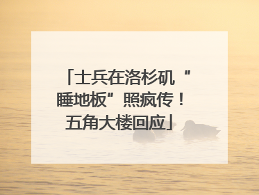 士兵在洛杉矶“睡地板”照疯传！五角大楼回应