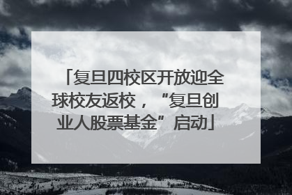 复旦四校区开放迎全球校友返校，“复旦创业人股票基金”启动