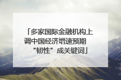 多家国际金融机构上调中国经济增速预期 “韧性”成关键词