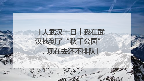 大武汉一日︱我在武汉找到了“秋千公园”，现在去还不排队