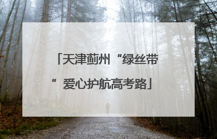 天津蓟州“绿丝带”爱心护航高考路