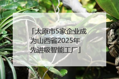 太原市5家企业成为山西省2025年先进级智能工厂