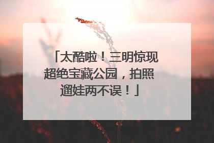 太酷啦！三明惊现超绝宝藏公园，拍照遛娃两不误！
