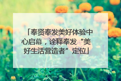 奉贤奉发美好体验中心启幕，诠释奉发“美好生活营造者”定位