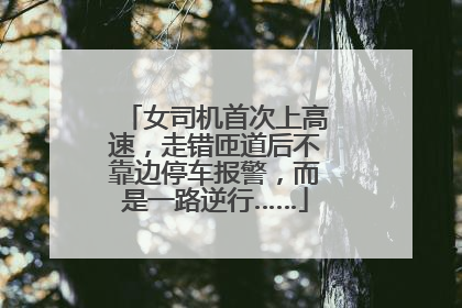 女司机首次上高速，走错匝道后不靠边停车报警，而是一路逆行……
