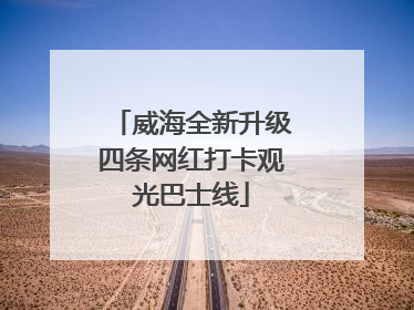 威海全新升级四条网红打卡观光巴士线
