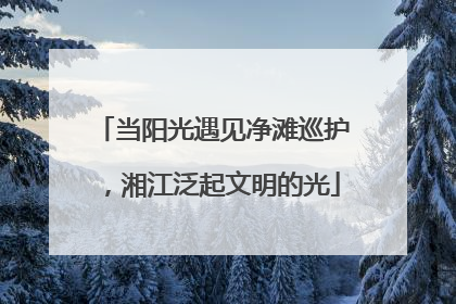 当阳光遇见净滩巡护，湘江泛起文明的光
