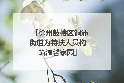 徐州鼓楼区铜沛街道为特扶人员构筑温馨家园
