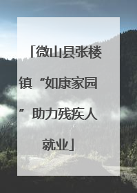 微山县张楼镇“如康家园”助力残疾人就业