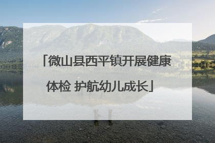微山县西平镇开展健康体检 护航幼儿成长