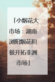小烟花大市场：湖南浏阳烟花积极开拓非洲市场