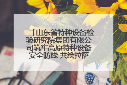 山东省特种设备检验研究院集团有限公司筑牢高原特种设备安全防线 共绘拉萨美好生活画卷