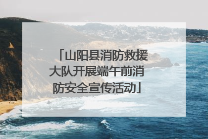 山阳县消防救援大队开展端午前消防安全宣传活动