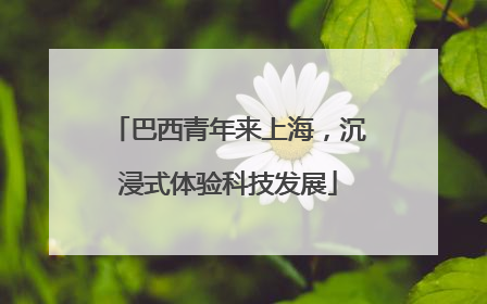 巴西青年来上海，沉浸式体验科技发展