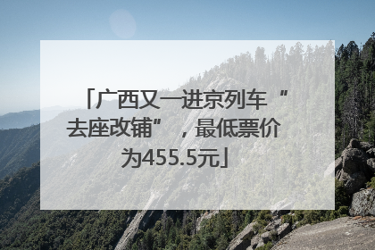 广西又一进京列车“去座改铺”，最低票价为455.5元