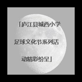 庐江县城西小学足球文化节系列活动精彩纷呈