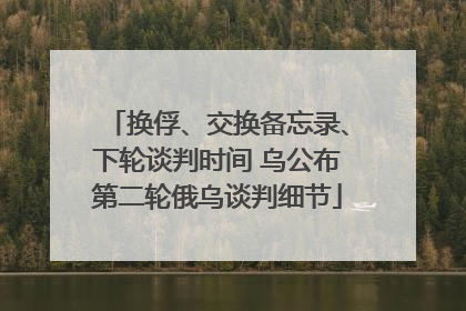 换俘、交换备忘录、下轮谈判时间 乌公布第二轮俄乌谈判细节