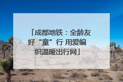成都地铁：全龄友好“童”行 用爱编织温暖出行网