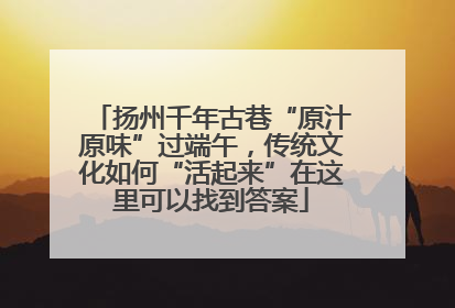 扬州千年古巷“原汁原味”过端午，传统文化如何“活起来”在这里可以找到答案