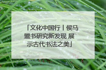 文化中国行丨侯马盟书研究新发现 展示古代书法之美