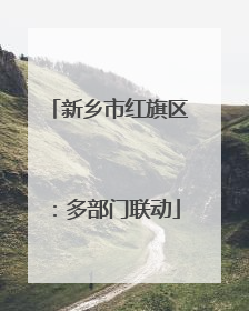 新乡市红旗区：多部门联动