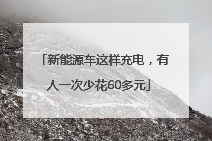 新能源车这样充电，有人一次少花60多元