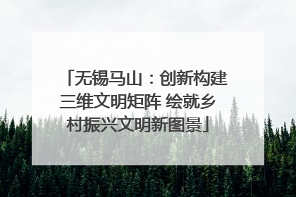 无锡马山：创新构建三维文明矩阵 绘就乡村振兴文明新图景